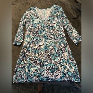 Lilly Pulitzer EUC women’s 3/4 sleeve dress size XL
